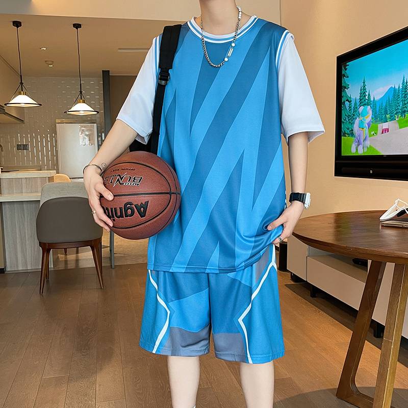 3004 blue (top+shorts)